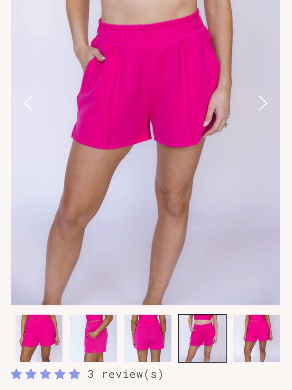 Women's Athletic Fuchsia Shorts CloudLuxe Material - Salt Project - Medium